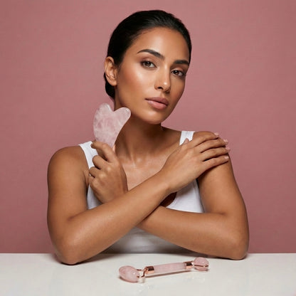 Rouleau en resine rose